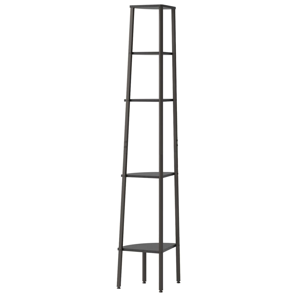Hoekkastje Met 5 Schappen 45,5X31,5X180 Cm Zwart