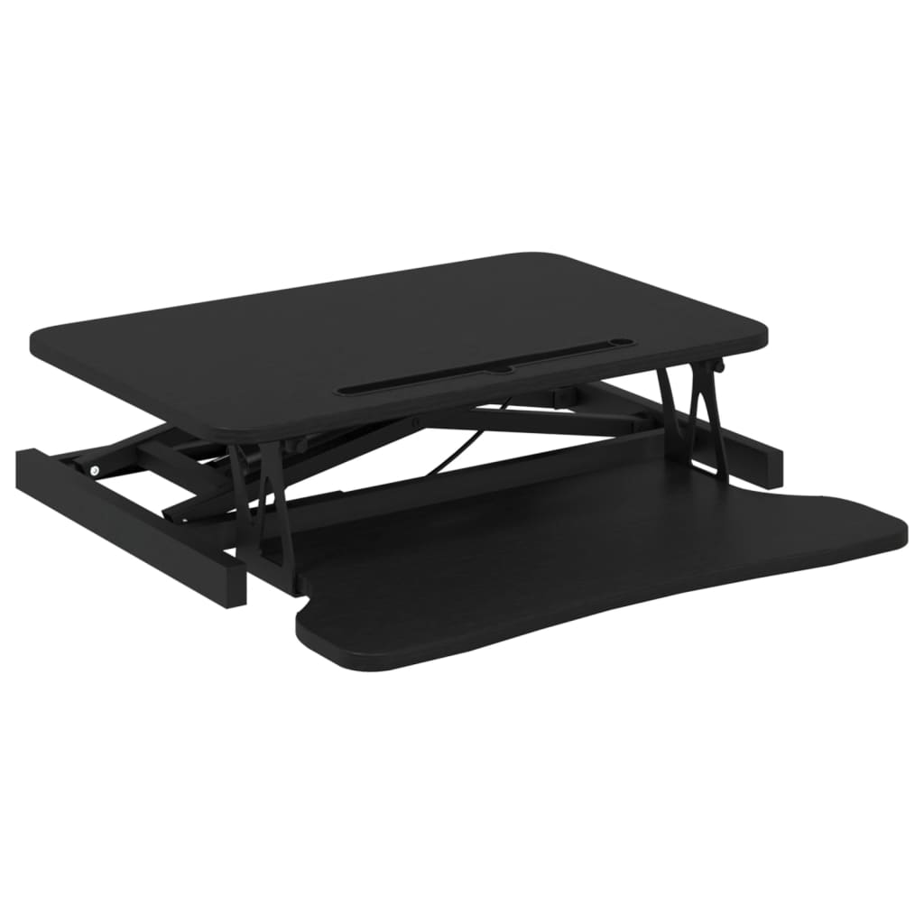 Bureau verstelbaar 60x40x(13-41,5) cm staal en bewerkt hout