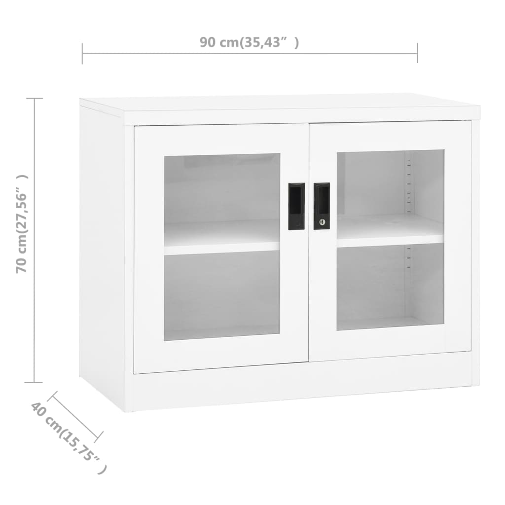 Kantoorkast Staal Wit 90 x 40 x 70 cm