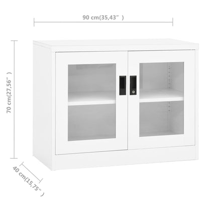 Kantoorkast Staal Wit 90 x 40 x 70 cm