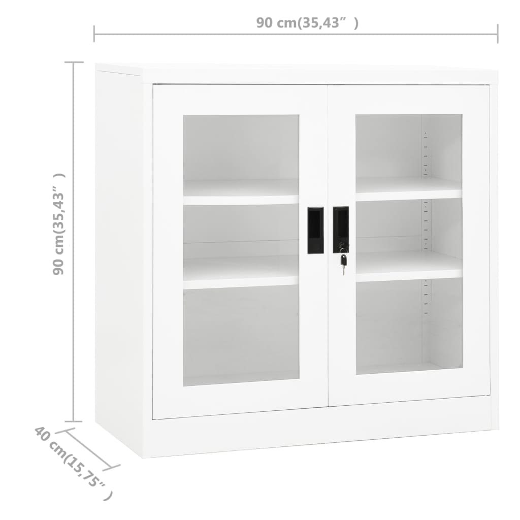 Kantoorkast Staal Wit 90 x 40 x 90 cm