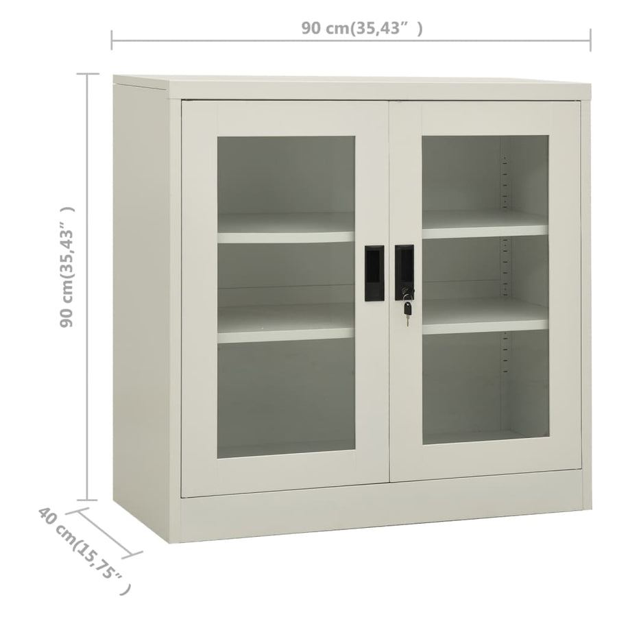 Kantoorkast Staal Lichtgrijs 90 x 40 x 90 cm Zonder plantenbak