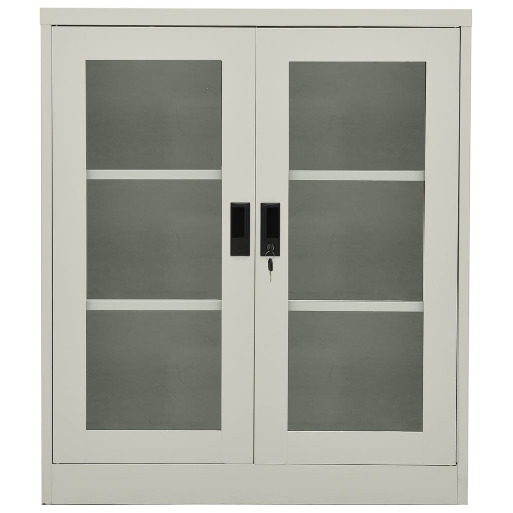 Kantoorkast Staal Lichtgrijs 90 x 40 x 105 cm Zonder plantenbak