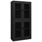 Kantoorkast 90x40x180 cm staal glas antraciet met sloten