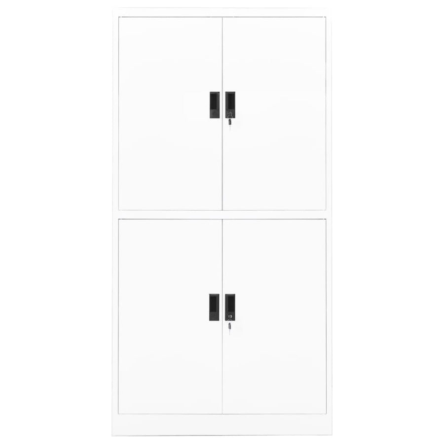 Kantoorkast 90x40x180 cm staal wit