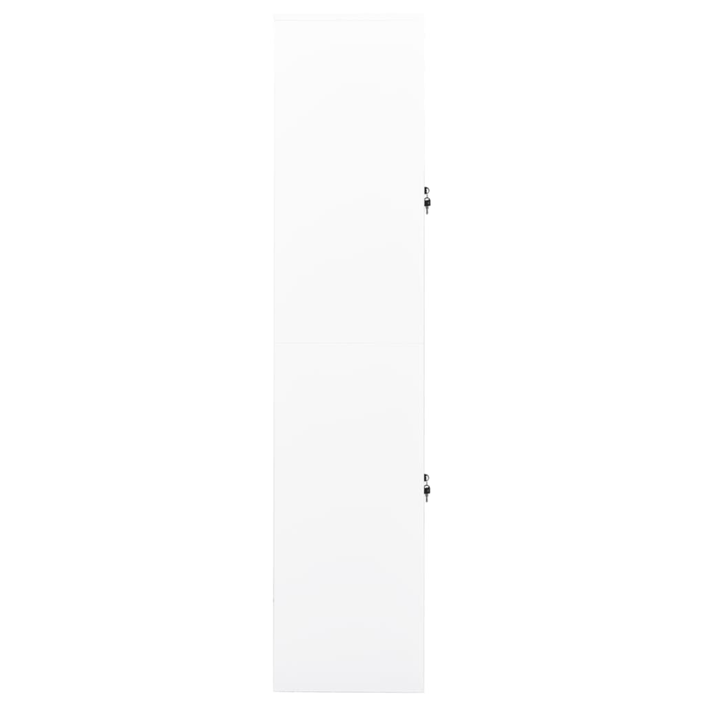 Kantoorkast 90x40x180 cm staal wit