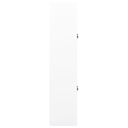 Kantoorkast 90x40x180 cm staal wit