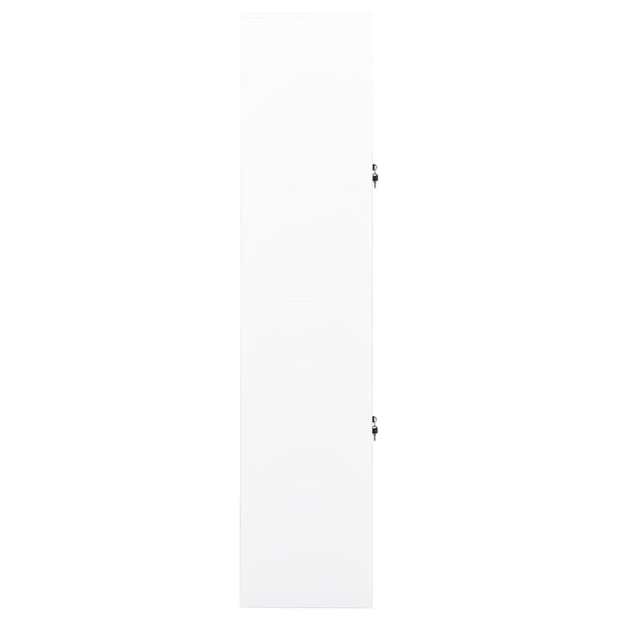 Kantoorkast 90x40x180 cm staal wit