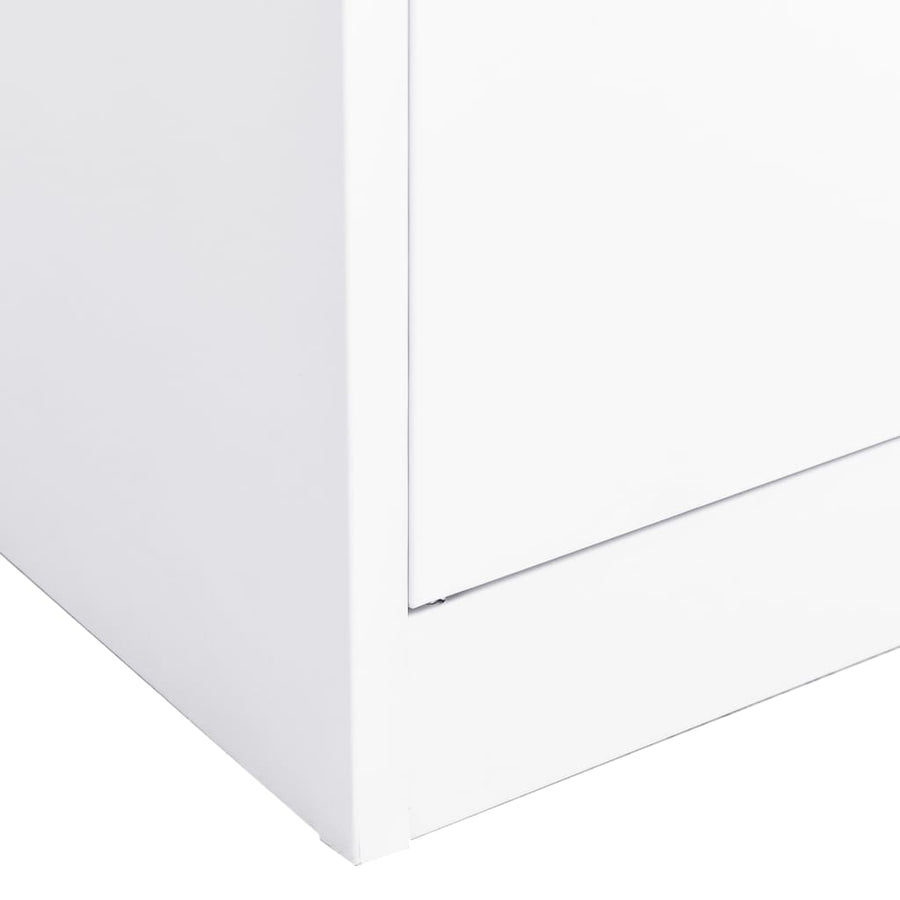 Kantoorkast 90x40x180 cm staal wit