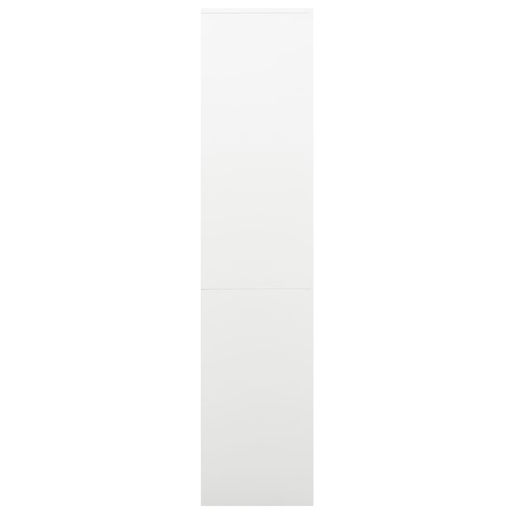 Kantoorkast 90x40x180 cm staal wit