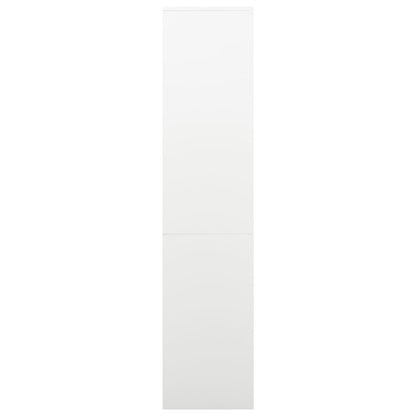Kantoorkast 90x40x180 cm staal wit