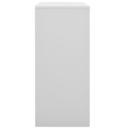 Kantoorkast Met Schuifdeuren 90X40X90 Cm Staal Lichtgrijs Zonder plantenbak