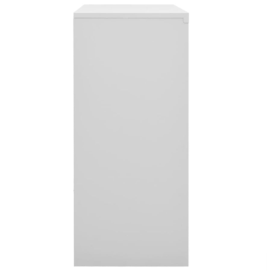 Kantoorkast Met Schuifdeuren 90X40X90 Cm Staal Lichtgrijs Zonder plantenbak