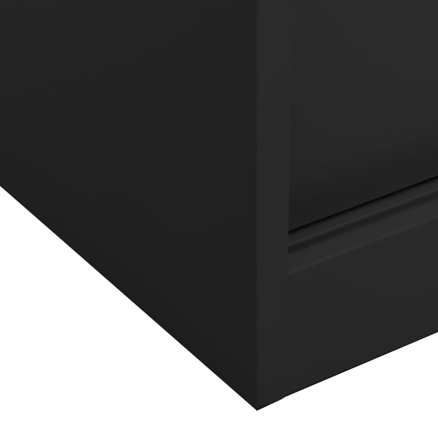 Kantoorkast Met Schuifdeuren 90X40X90 Cm Staal Kleurig Antraciet Zonder plantenbak