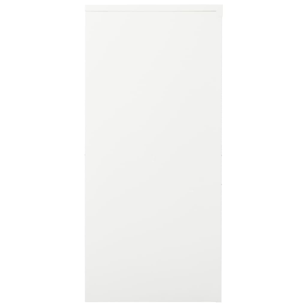 Roldeurkast 90X40X90 Cm Staal Wit Zonder plantenbak