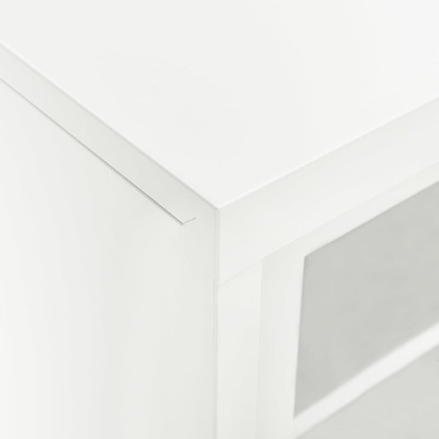 Roldeurkast 90X40X90 Cm Staal Wit Zonder plantenbak