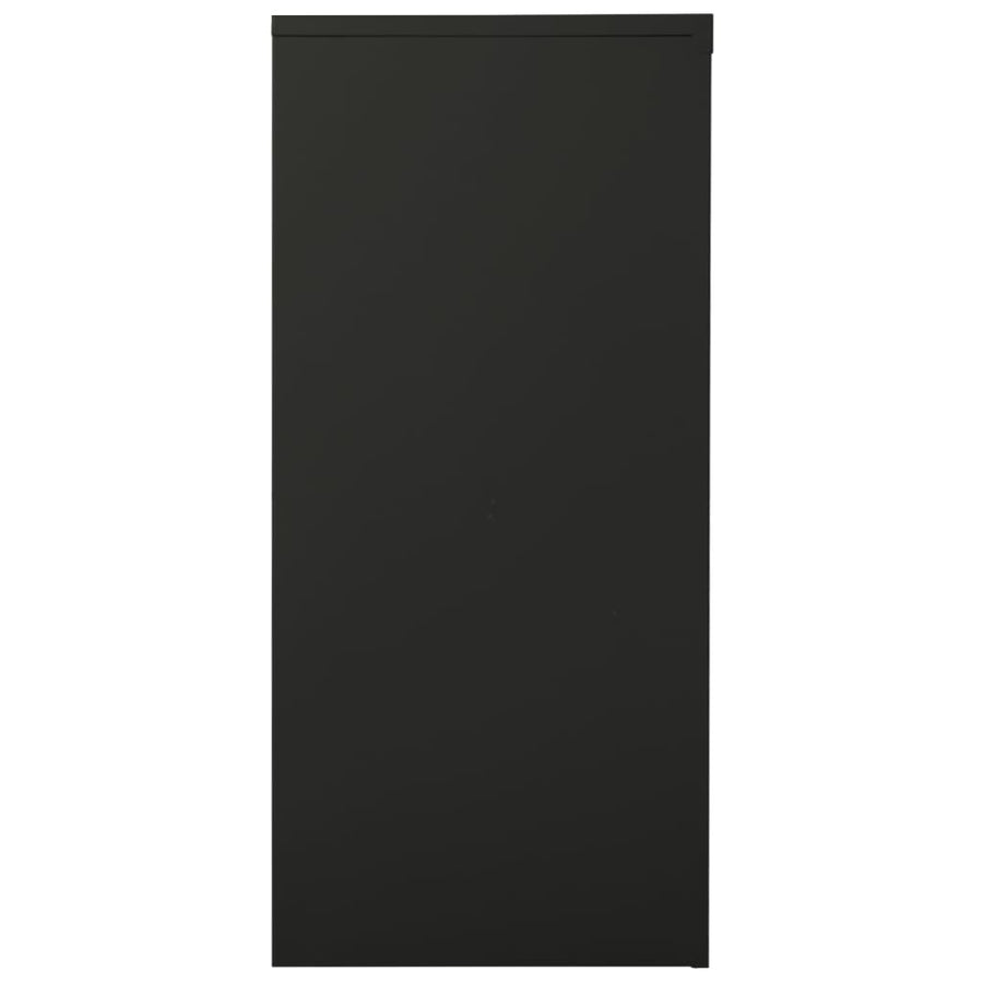 Roldeurkast 90X40X90 Cm Staal Kleurig Antraciet Zonder plantenbak