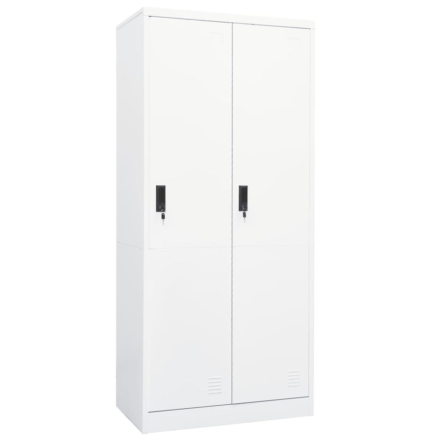 Kledingkast 80X50X80 Cm Staal Wit