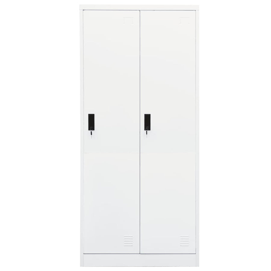 Kledingkast 80X50X80 Cm Staal Wit