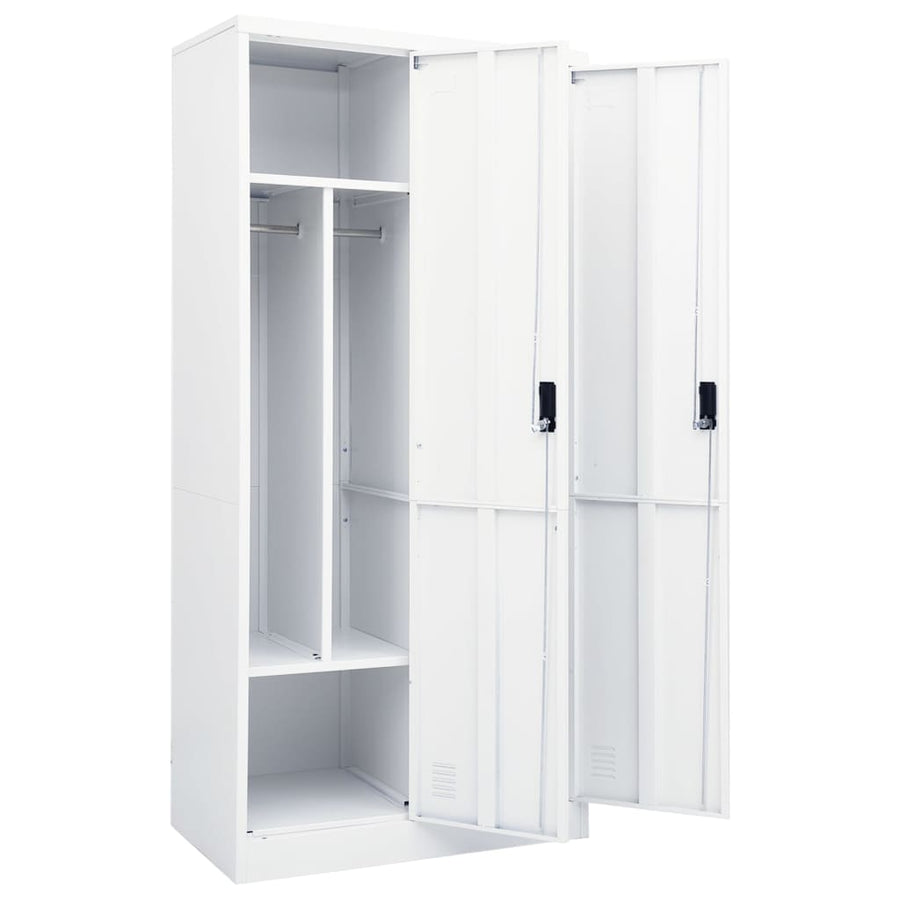 Kledingkast 80X50X80 Cm Staal Wit