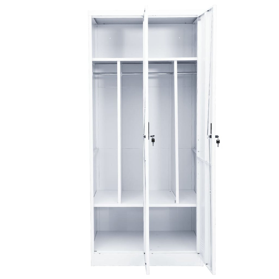 Kledingkast 80X50X80 Cm Staal Wit