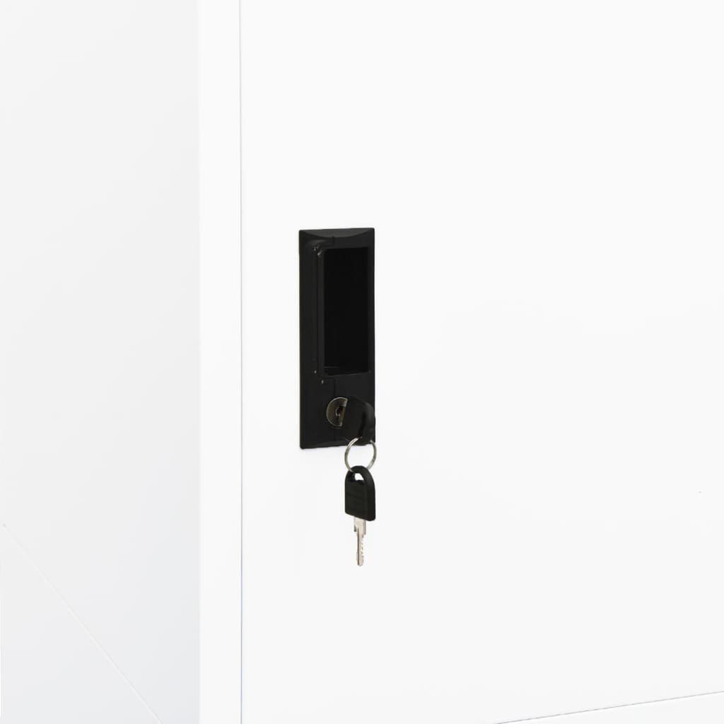 Kledingkast 80X50X80 Cm Staal Wit