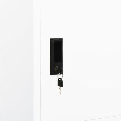 Kledingkast 80X50X80 Cm Staal Wit