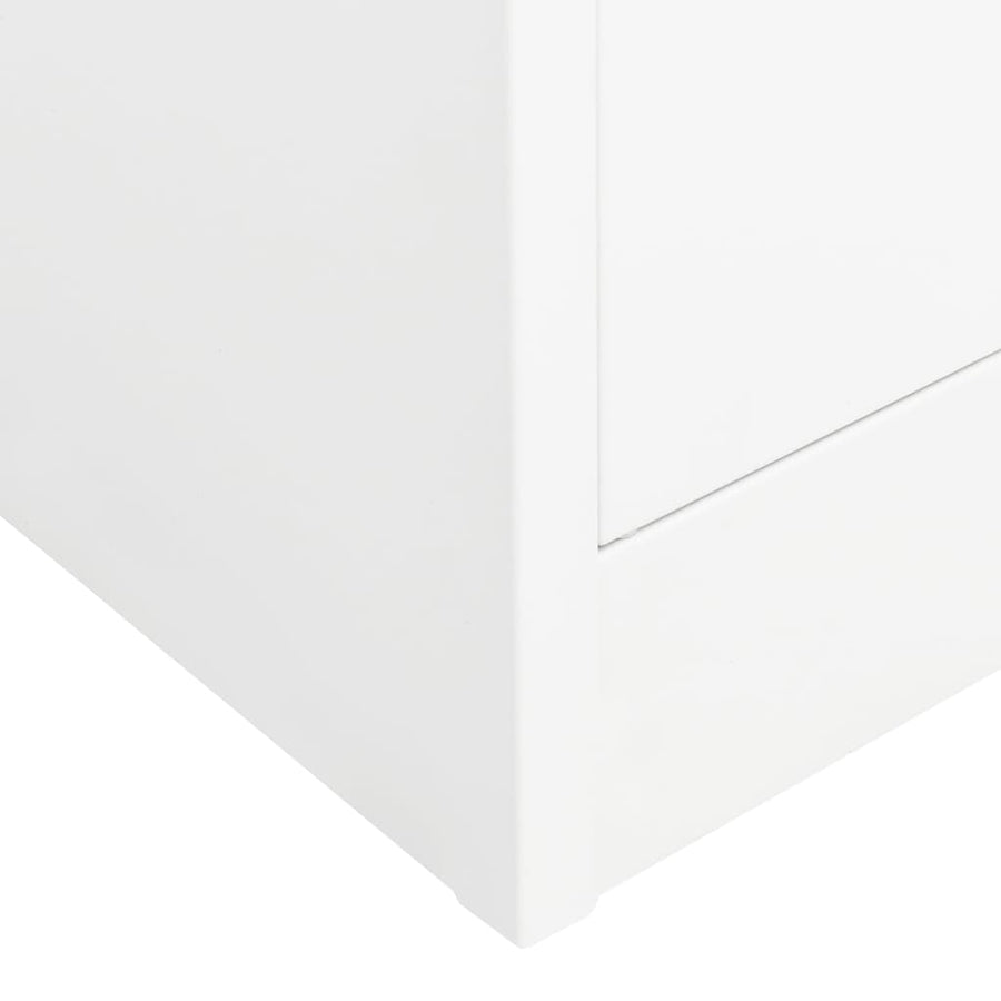 Kledingkast 80X50X80 Cm Staal Wit