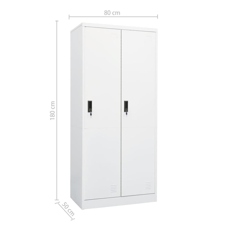 Kledingkast 80X50X80 Cm Staal Wit
