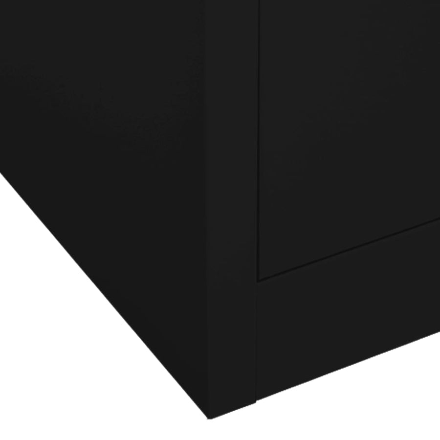 Kledingkast 80X50X180 Cm Staal Zwart