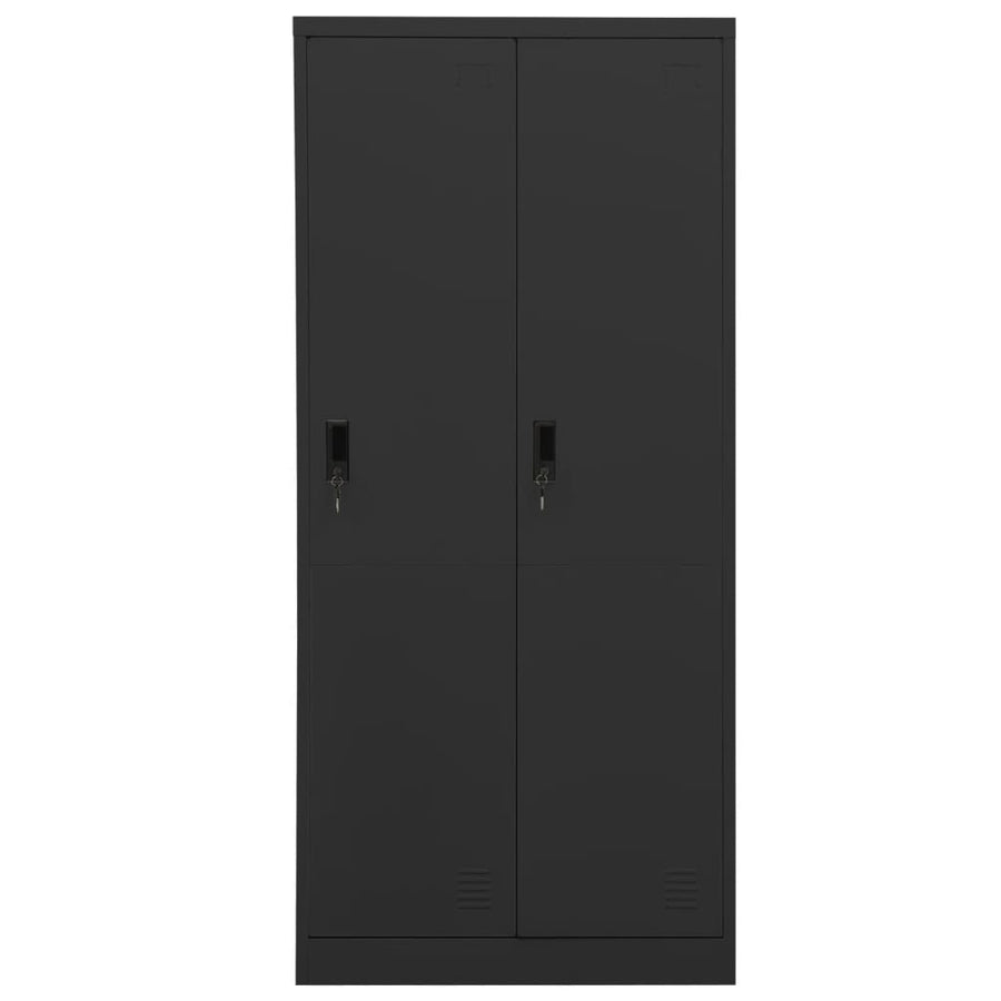 Kledingkast 80X50X180 Cm Staal Kleurig Antraciet