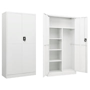 Lockerkast 90x40x180 cm staal wit wandmontage