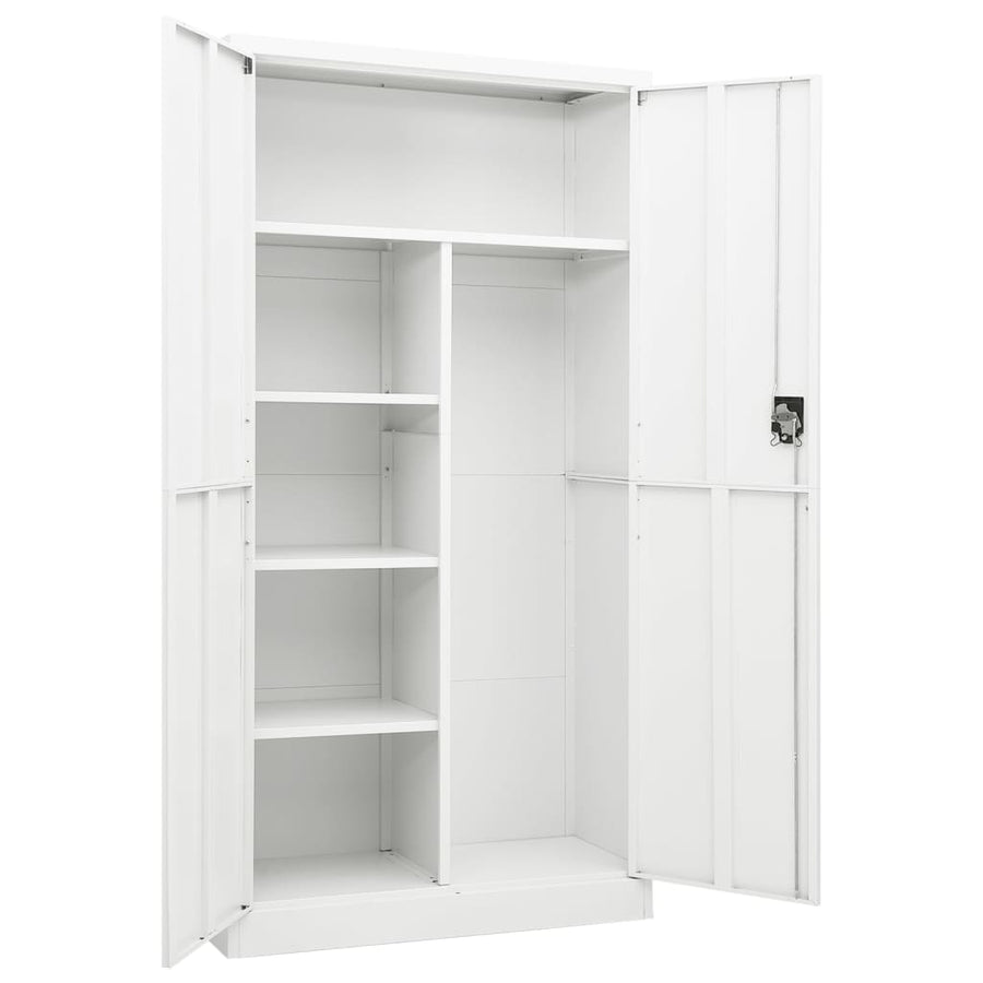 Lockerkast 90x40x180 cm staal wit Wit