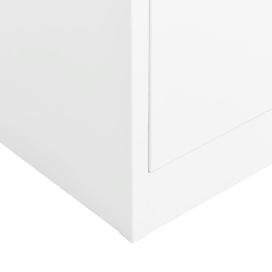 Lockerkast 90x40x180 cm staal wit Wit