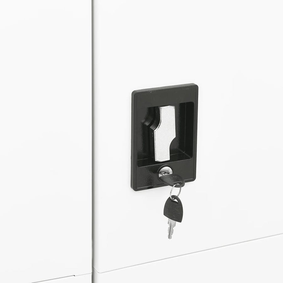 Lockerkast 90x40x180 cm staal wit Wit