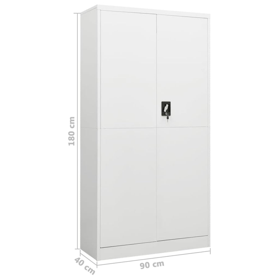 Lockerkast 90x40x180 cm staal wit Wit