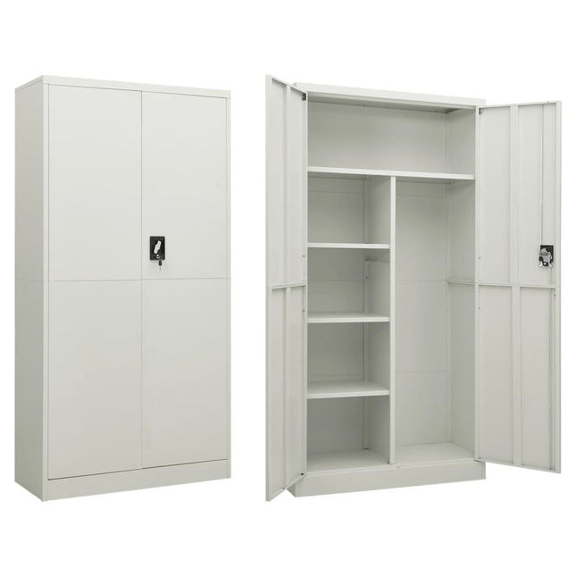 Lockerkast 90X40X180 Cm Staal Lichtgrijs