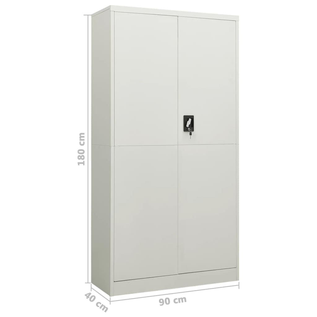 Lockerkast 90X40X80 Cm Staal Lichtgrijs