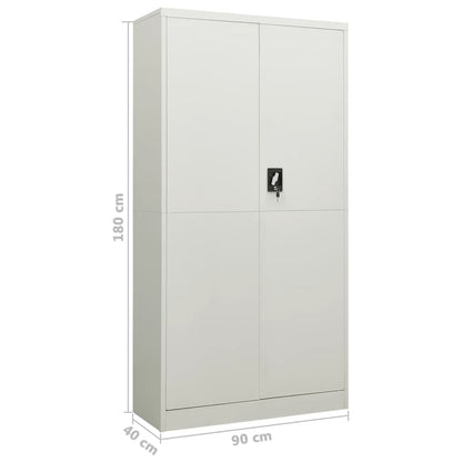 Lockerkast 90X40X80 Cm Staal Lichtgrijs