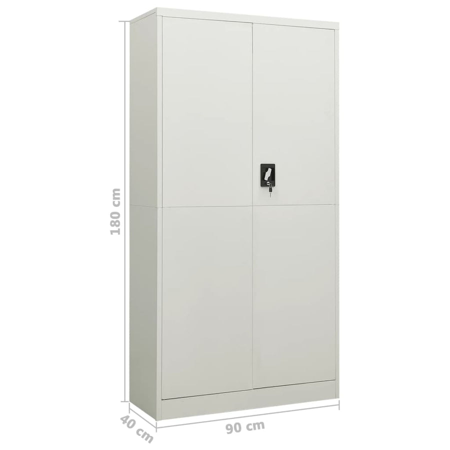 Lockerkast 90X40X80 Cm Staal Lichtgrijs