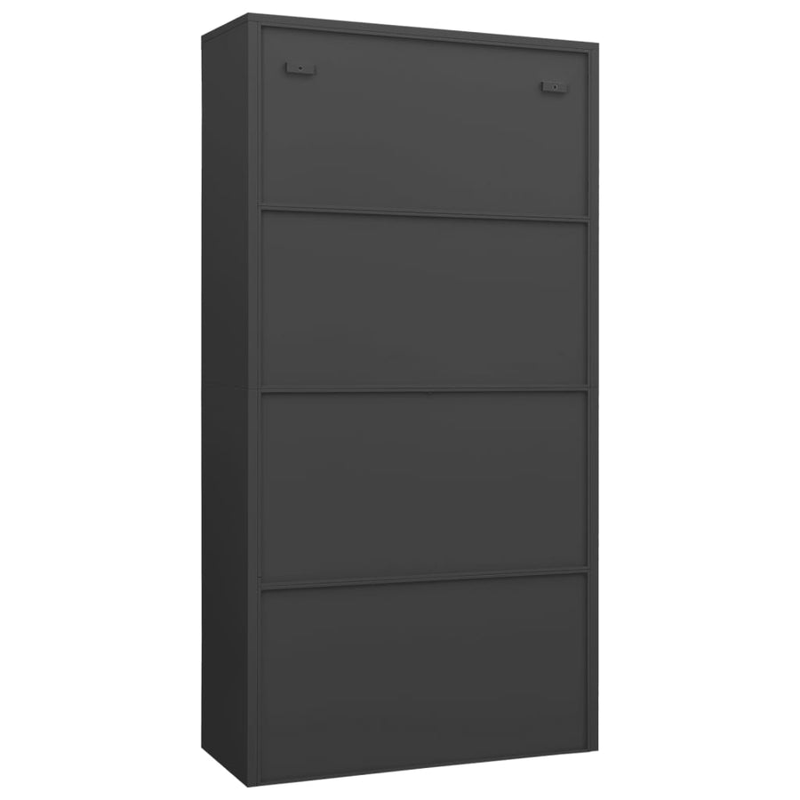 Lockerkast 90x40x180 cm staal antracietkleurig Antraciet