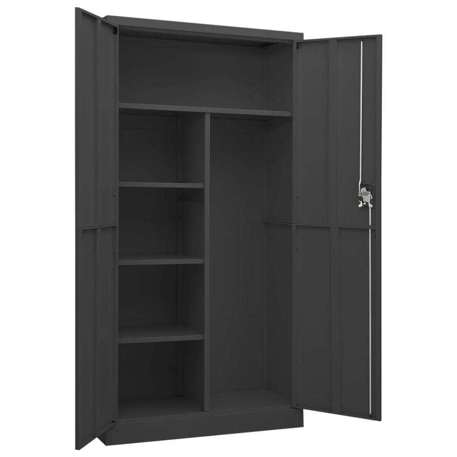 Lockerkast 90x40x180 cm staal antracietkleurig Antraciet