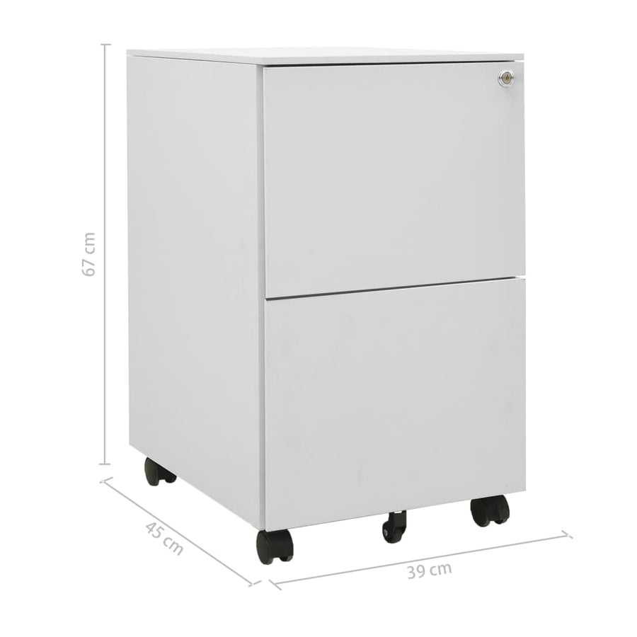 Ladeblok Verrijdbaar 39X45X67 Cm Staal Lichtgrijs