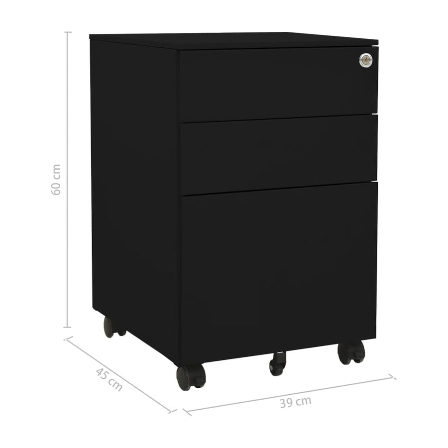 Ladeblok Verrijdbaar 39X45X60 Cm Staal Zwart