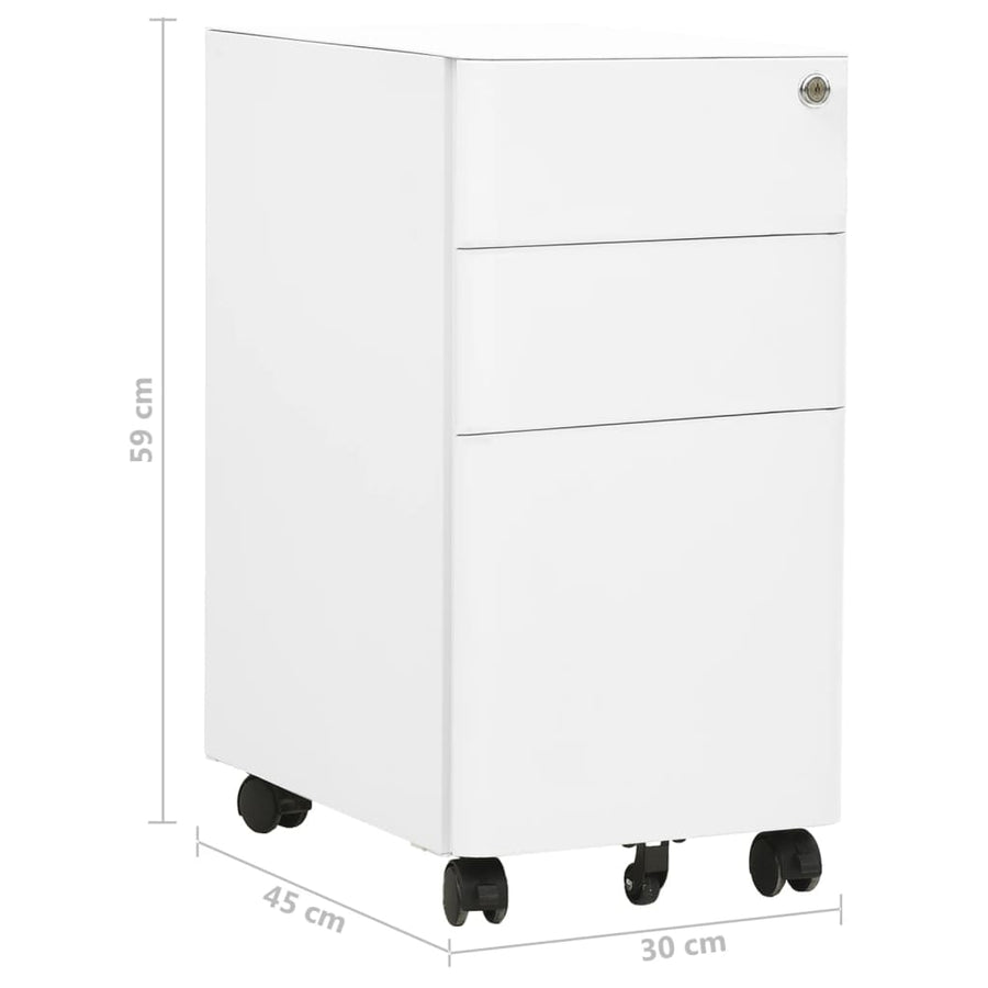 Ladeblok Verrijdbaar 39X45X59 Cm Staal Wit
