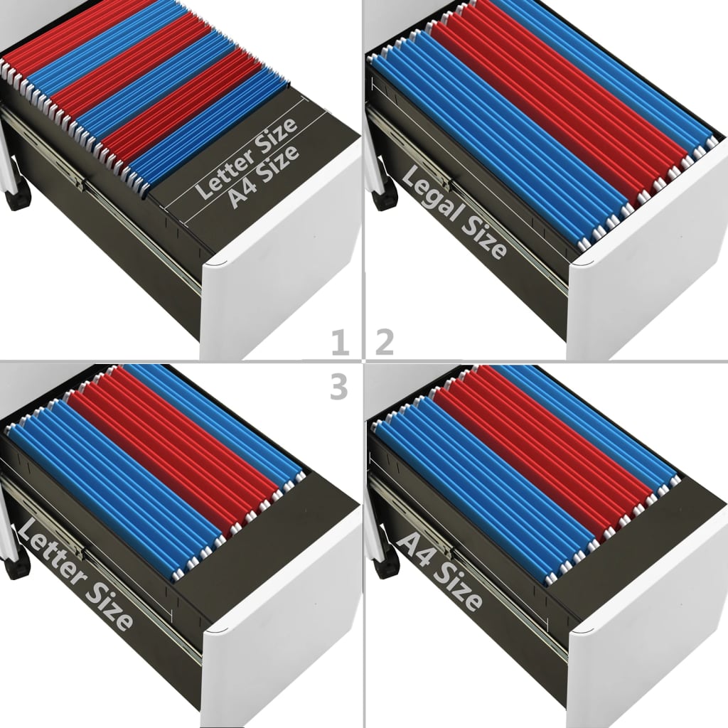 Ladeblok Verrijdbaar 30X45X59 Cm Staal Lichtgrijs