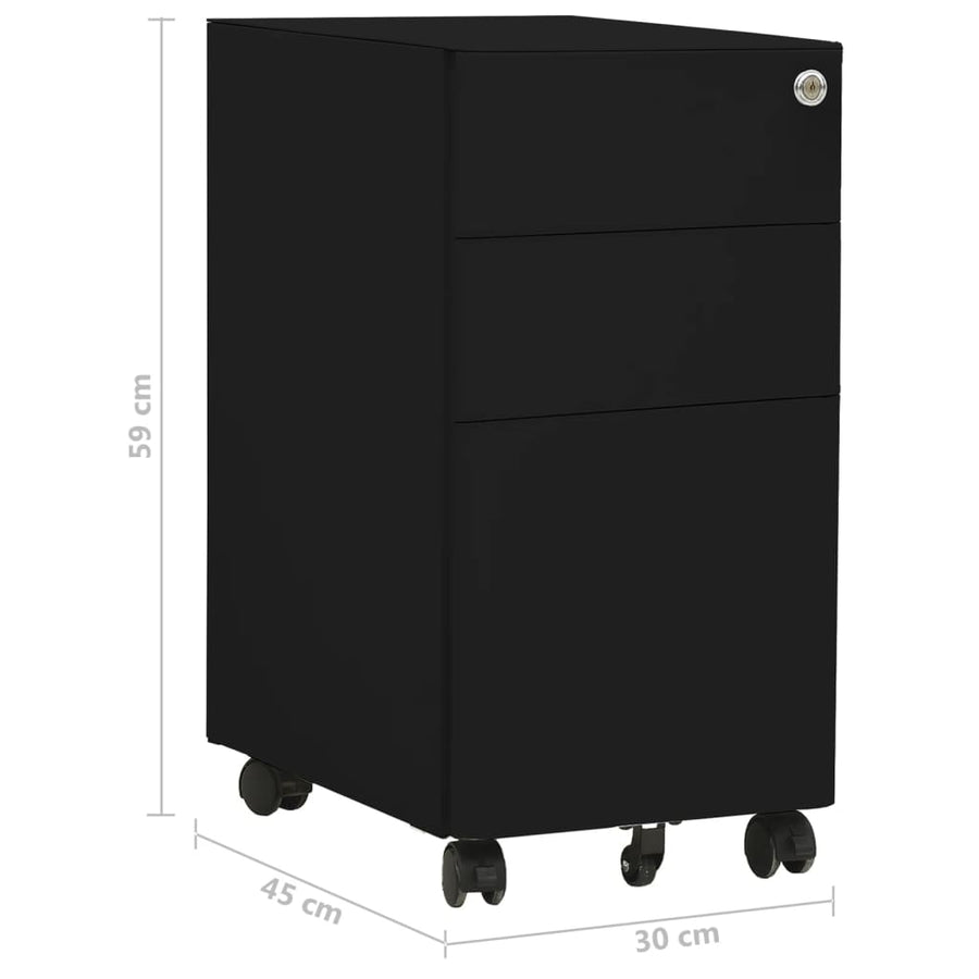 Ladeblok Verrijdbaar 30X45X59 Cm Staal Zwart