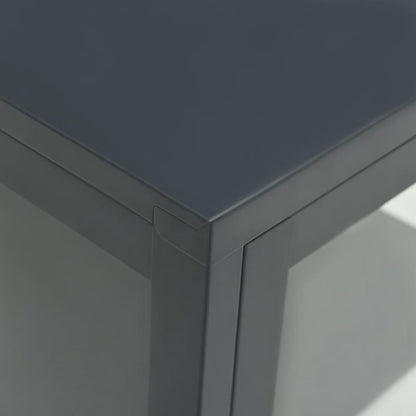 Dressoir 38X35X70 Cm Staal En Glas Kleurig Antraciet