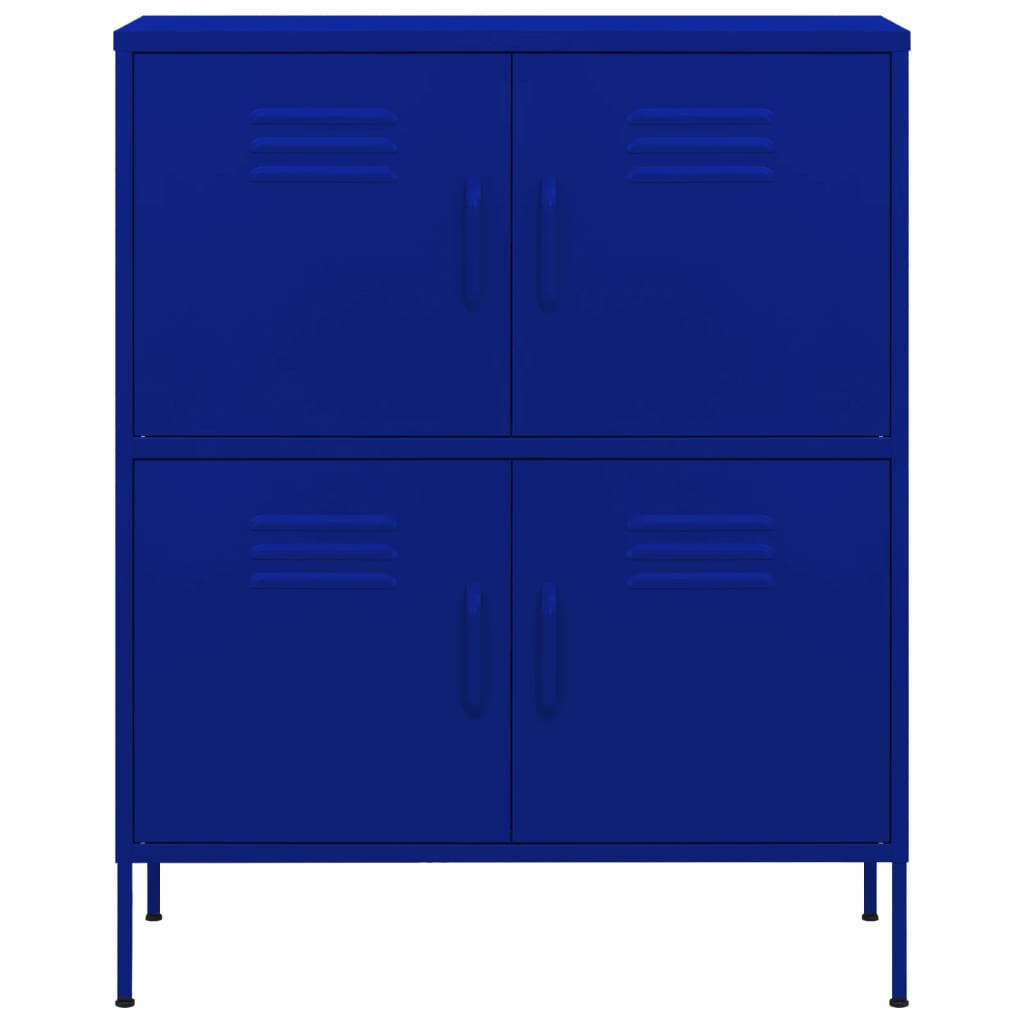 Opbergkast 80X35X0,5 Cm Staal Marineblauw