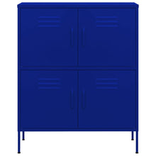 Opbergkast 80X35X0,5 Cm Staal Marineblauw